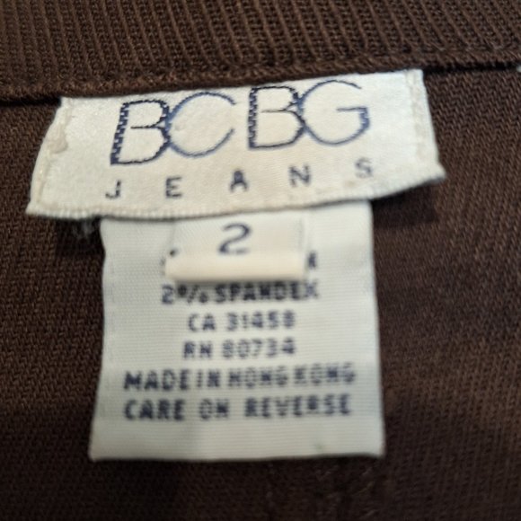 BCBG Brown Blazer Jacket Vintage Size 2 Corduroy Texture - Picture 10 of 10